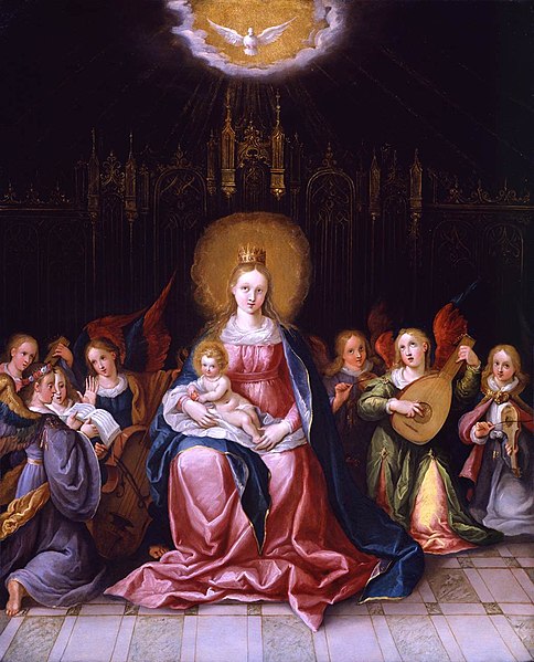 File:Cornelis de Baellieur - Virgin and Child Enthroned - WGA01148.jpg