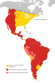 Carte de l'aire de répartition du puma 2010.png