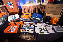 Counterfeit NFL merchandise on display at an NIPRCC press conference Counterfeit NFL merchandise at an IPR Press Conference.jpg
