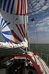 Spinnakerend op het IJsselmeer