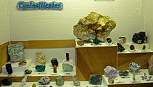 Cyclosilicate specimens at the Museum of Geology, South Dakota Cyclosilicate exhibit, Museum of Geology, South Dakota.jpg