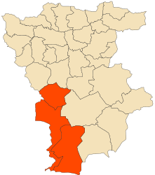 Districtul Tadjenanet - Harta