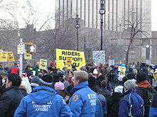 The 2005 New York City transit strike Day113kstreetb.JPG
