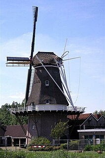 De Hoop, Stiens Smock mill in Stiens, Friesland, Netherlands