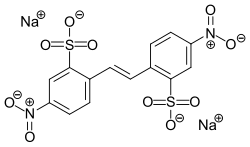 Strukturformel von Dinatrium-4,4′-dinitrostilben-2,2′-disulfonat