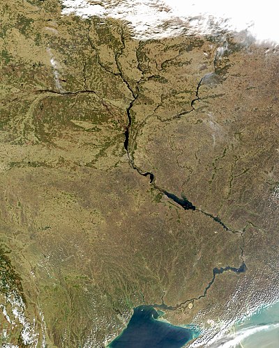 Satellite image of the Dnieper and its tributaries