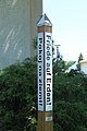 Peace marker with abbreviated texts in Dortmund, Germany