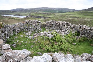 Dun Fiadhairt archaeological site on Isle of Skye, Scotland