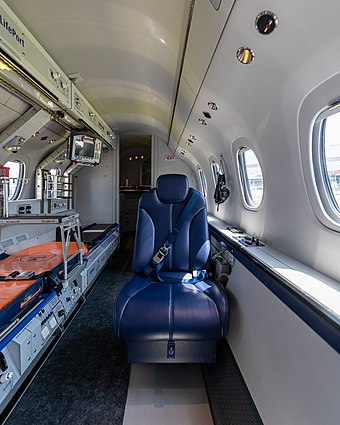 Interior of a Latitude ambulance jet