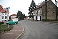 Čeština: Východní pohled do ulice 1. máje v Hrotovicích, okr. Třebíč. English: East view of 1. máje street in Hrotovice, Třebíč District.