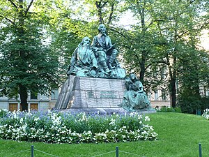 Estátua de Lönnrot por Emil Wikström em Helsinque, 1902