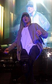 Eminem's eighth studio album The Marshall Mathers LP 2 sold 793,000 copies in the United States during its first week of release. Eminem DJ Hero.jpg