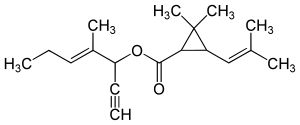 Structural formula of empenthrin