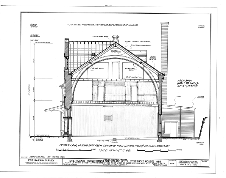 File:Erie Railway, Susquehanna Station and Hotel, West of intersection of Front and Main Streets, North side, Susquehanna, Susquehanna County, PA HAER PA,58-SUSQ,3- (sheet 4 of 7).png