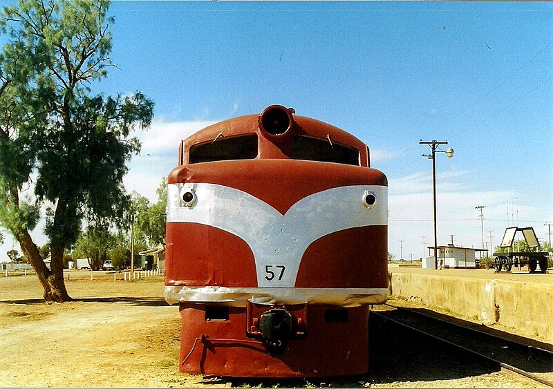 File:Ex-Commonwealth Railways NSU class diesel-electric locomotive no. 57 at Marree, South Australia.jpg