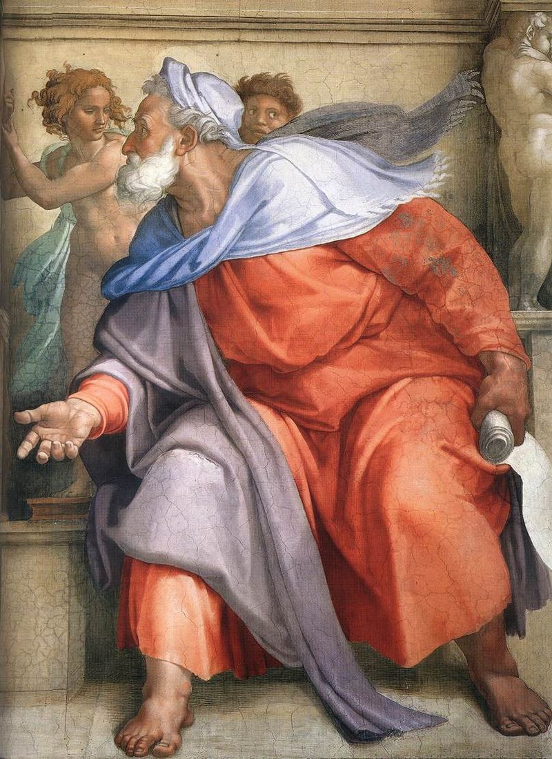 Il profeta Ezechiele(Michelangelo, volta della Cappella Sistina)
