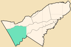 Location of the municipality in the department of Pando