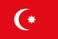 Flaga osmańska z ośmioramienną gwiazdą