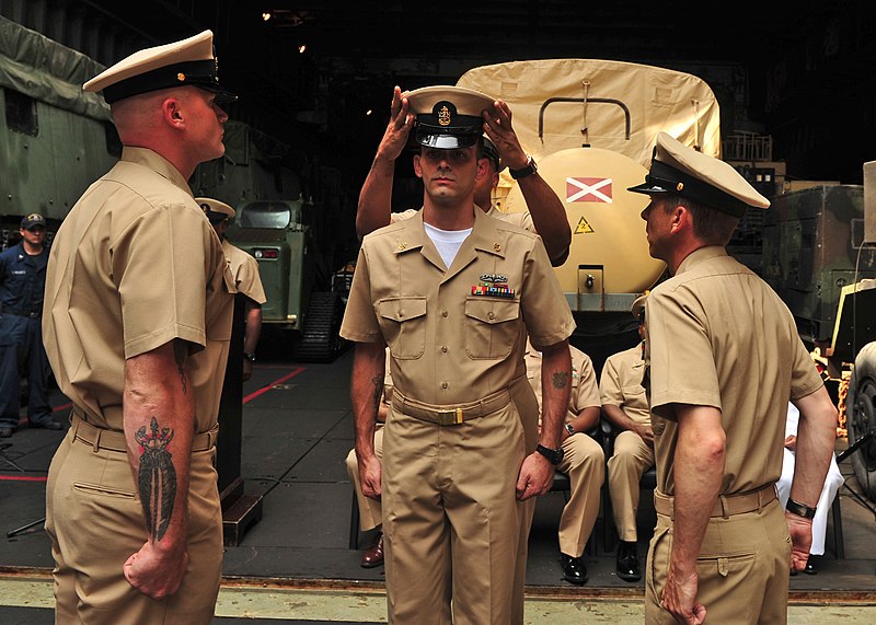 File:Flickr - Official U.S. Navy Imagery - A new chief receives his combination cover. (3).jpg