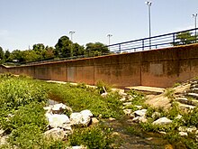 Flood Control Wall at Beverly S. Sheffield Park