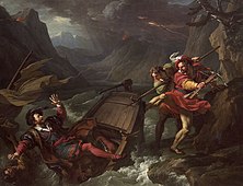 Вильгельм Телль опрокидывает лодку, на которой губернатор Гесслер пересекал Люцернское озеро. После 1791, Музей Августинцев, Тулуза.