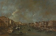 Francesco Guardi - Vedere asupra Marelui Canal de pe Ponte di Rialto - ILE1991.8.1 - Yale University Art Gallery.jpg