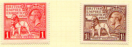 British Empire Exhibition postage stamps