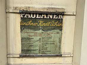 Damenstiftstr. 16 (Münchner Kindl-Schänke - alter Aushang)