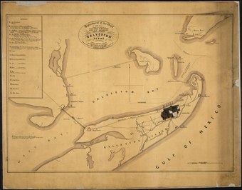 Wartime map of Galveston