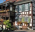 Fachwerkhaus] in der Quellenstraße 5 im Leonberger Stadtteil Gebersheim.}} English: timber framed building in Gebersheim in the German Federal State Baden-Württemberg.