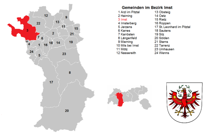 Kommuner i Imst-distriktet. Png