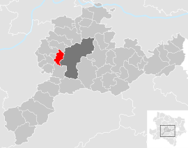 Poloha obce Gerersdorf v okrese Sankt Pölten-vidiek (klikacia mapa)