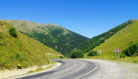 You are better off keeping your tank full if you are driving on a road like this one, heading south towards Eastern Anatolia from Giresun