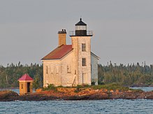 Gull Rock light station in 2017 (note Bald Eagles on chimney) Gull-rock-light-station-michigan-july-2017.jpg