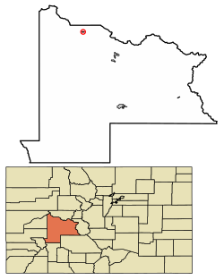 Gunnison County Colorado Incorporated and Unincorporated areas Marble Highlighted 0848555.svg