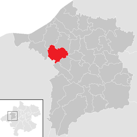 Poloha obce Gurten v okrese Ried im Innkreis (klikacia mapa)
