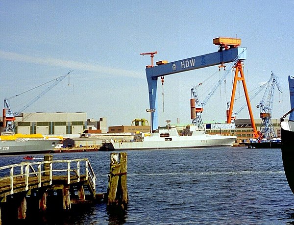 View of HDW-shipyard at Kiel