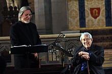 Rosenbaum with Elliott Carter HRosenbaum-Carter.jpg