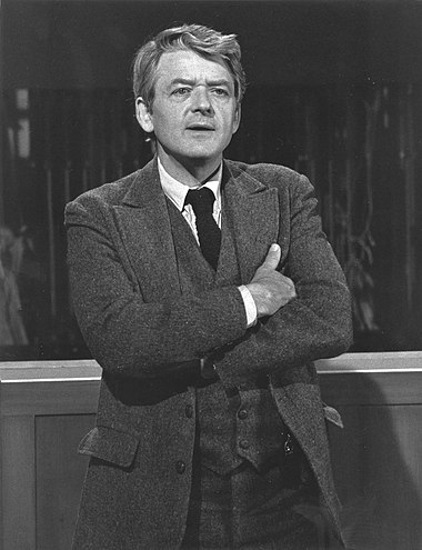 Hal Holbrook as the Stage Manager in the 1977 television adaptation.