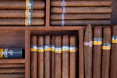 Cohiba cigars in disaplay. Havana (La Habana), Cuba