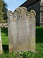 Headstone outside the medieval Church of St Mary the Virgin in Bexley.