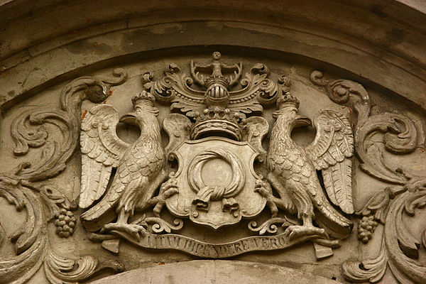 Relief of the Raczyński family comital coat of arms