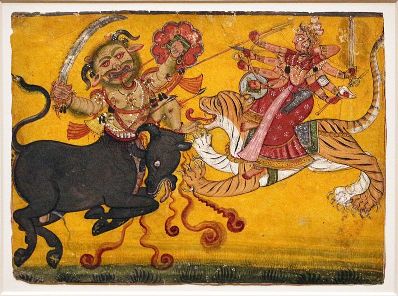 File:Himachal pradesh, durga uccide il demone bufalo, nurpur 1700-10 ca.jpg