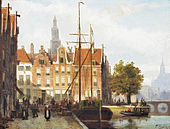 Zicht op het Spaarne, Haarlem, ca. 1880