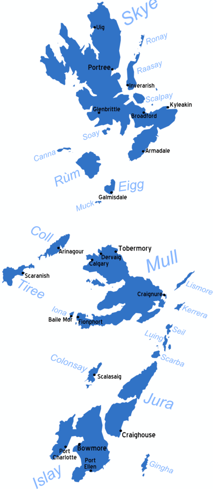 Inner Hebrides map