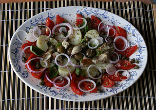 Pantesca salad Typical dish of the island of Pantelleria