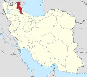 Location of Ardabil Province in Iran
