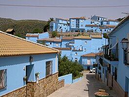 View of Júzcar for the worldwide premiere of The Smurfs.