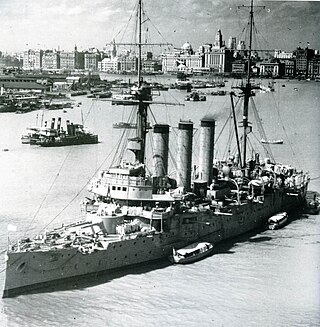 出云号装甲巡洋舰1937年在上海参与淞沪战役