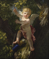 Cupid in a Tree (1795/1805) by Jean-Jacques-François Le Barbier